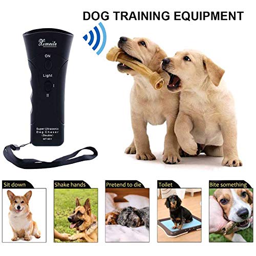 Ultrasonic Dog Chaser Stop Agresivo Pet Attack Repeller Trainer Linterna