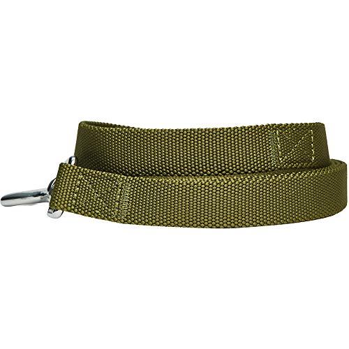 Umi. Essential Classic - Correa resistente para perros M, 150 x 2 cm, correas básicas para perros (verde oliva)