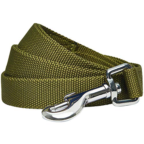 Umi. Essential Classic - Correa resistente para perros M, 150 x 2 cm, correas básicas para perros (verde oliva)