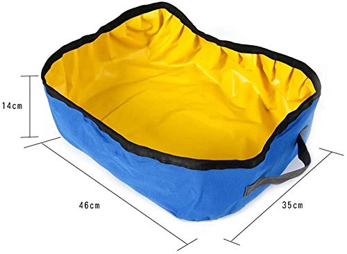 UYICTT Pan Bandeja Plegable Gatos Camada Caja a Prueba de Agua, Camas de Animales domésticos portátil, fácil Limpio, for los Viajes de Camping Inicio, 46x35x14cm GAGGE (Color : Black)