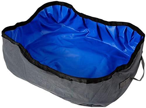 UYICTT Pan Bandeja Plegable Gatos Camada Caja a Prueba de Agua, Camas de Animales domésticos portátil, fácil Limpio, for los Viajes de Camping Inicio, 46x35x14cm GAGGE (Color : Black)