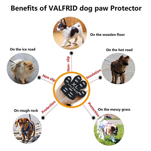 VALFRID - Protectores de Patas para Perro, Antideslizantes, Desechables, autoadhesivos, Resistentes, para Zapatos de Perro, Calcetines de Repuesto