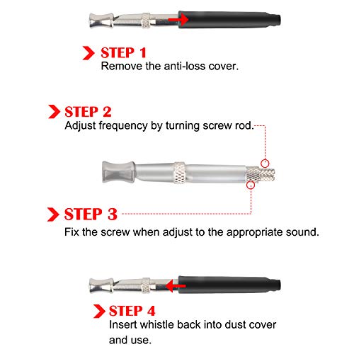 Vanplay Silbato Adiestramiento para Perros con Cordón Deja de Ladrar Control de Mascotas Recordar Herramienta,Juego de 3 Piezas