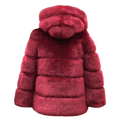 Vectry Rebajas Mujer Abrigo De Peluche Sintético Sudadera con Capucha Sudadera De Color Liso Chaqueta con Capucha Abrigo De Invierno Ropa De Abrigo De Mujer