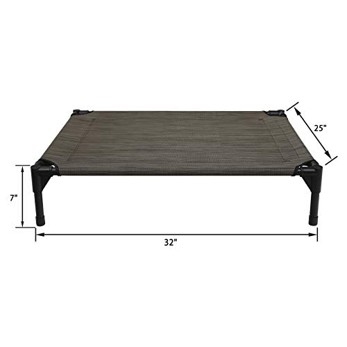 Veehoo Cama Perro Refrescante - Cama Elevada para Mascotas Anticalor y Antidesgarra en Verano, M, Marrón