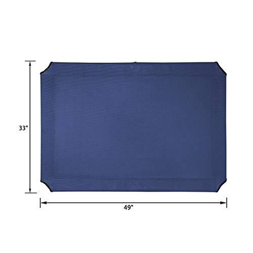 Veehoo Funda de Repuesto para Cama Elevada Elevada para Perros, Cama Exterior para Perros Pequeños, Medianos y Grandes, Hecha de Malla Textil Lavable y Duradera, XL, Azul