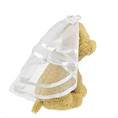 Velo para perros pequeños perro gato boda velo vestido novia disfraz perro peluca clips de pelo sombrero perro accesorios de pelo