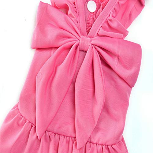 Vestido para Perro y Gato, Falda Tutú de Princesa con Bowknot para Perros, Color SóLido, Ropa de Verano y Primavera, Vestidos de Fiesta de Boda Disfraces para Mascotas Yorkshire Chihuahua