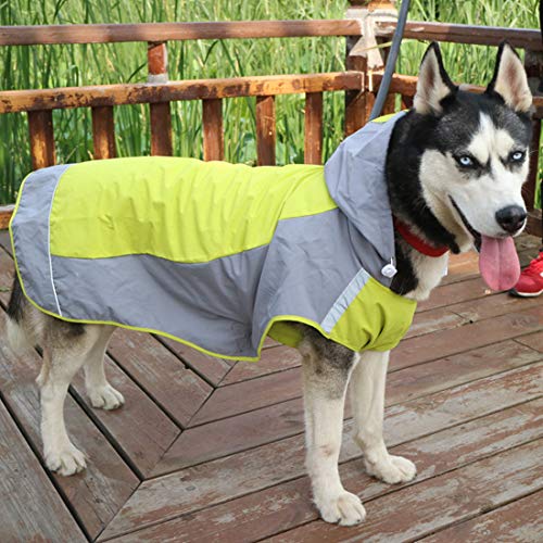 VICTORIE Mascota Perro Impermeables Chubasqueros Invierno Nieve Jacket con Capucha para Medianas y Grandes Perros Andar excursión Acampada deambular verdor L