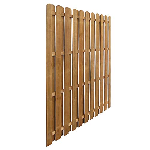 vidaXL Panel de Valla Cuadrado Jardín Madera Marrón 180x180cm Pared Cerca