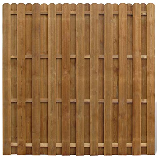 vidaXL Panel de Valla Cuadrado Jardín Madera Marrón 180x180cm Pared Cerca