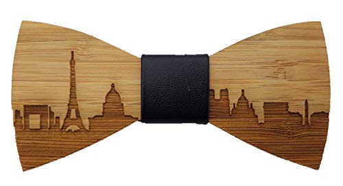 VIKINGS Pajarita Madera Woody Skyline, Fliege Skyline:Paris