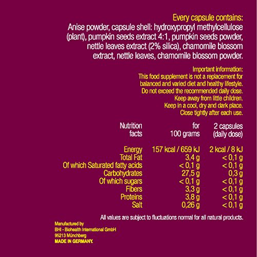 Vital Concept ALPHA - Suplemento natural eficaz para el apoyo de la próstata. Semillas de calabaza, hojas de ortiga y extractos de flor de manzanilla píldoras. 60 cápsulas, 30 días de suministro