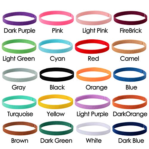 Whaline 20 Colores Cachorro ID Collar Suave, ID Bandas Ajustable para Mascota Perros Gatos Recién Nacido, 13,8 Pulgadas