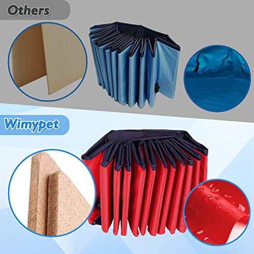 Wimypet Piscina para Mascotas o Niños Plegable, Piscina para Mascotas Bañera Plegable, Piscina para Perros, Piscina para Perros Plegable - Rojo (120x30CM)