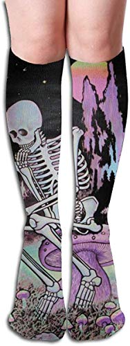 winterwang Calcetines de béisbol de invierno Skeleton Love Sweet Taste Of Sadism Women & Men Knee High