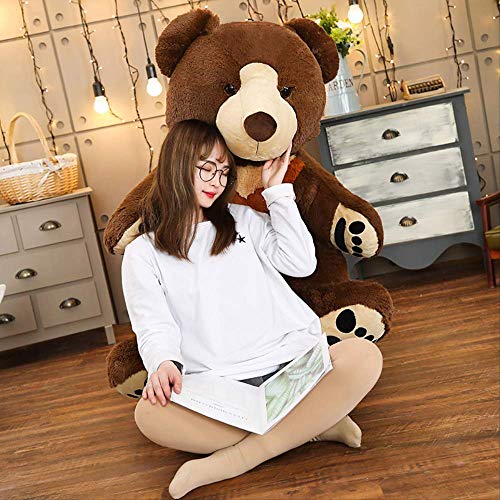 Wmai Peluche De Peluche Oso Marrón Suave 65 Cm, Peluche Gigante Peluche Oso Peluche Animal