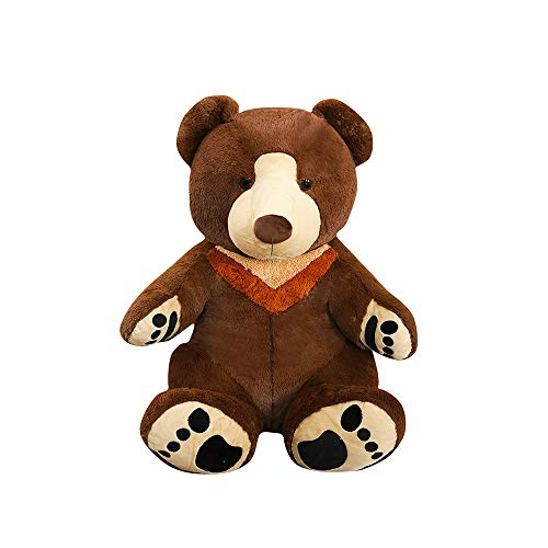 Wmai Peluche De Peluche Oso Marrón Suave 65 Cm, Peluche Gigante Peluche Oso Peluche Animal