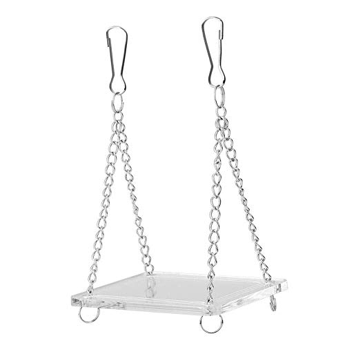 Wmchiwan Suministros para el Entrenamiento de Mascotas Hamster Suspension Bridge Hamster Swing Hanging Stand Área de Juegos for niños