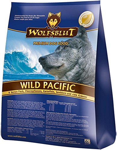 Wolfsblut Wild Pacific, Alimento Deshidratado para Perro, Sabor 6 Tipos de Pescado y Algas marinas-15 kg, 15 kg