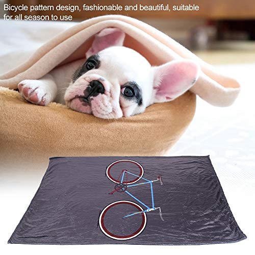 Woyisisi Pet Dog Soft Warm Blanket Air Conditioner Mat Cat Puppy Bicycle Pattern Pad(150 * 120cm)