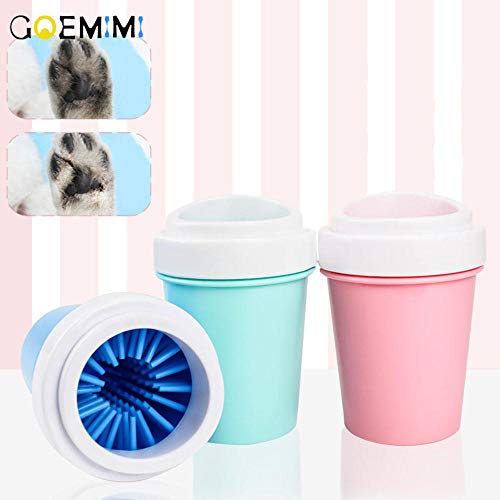 WPET Limpiador de Patas para Mascotas Kit de Limpieza Taza Cepillo Suave Lata Tazas para pies Lavadora Perro Cachorro Gato Gatito Dispositivos de Lavado, Rosa, L