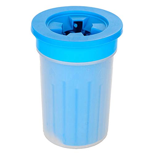 WPET Limpiador de Patas para Perros Peines de Silicona Suave Taza para lavador de pies para Mascotas portátil Cepillo para Limpieza de Patas Lavado de pies para Mascotas Perro para Mascotas, Azul, M