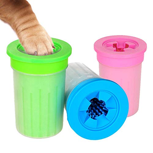 WPET Limpiador de Patas para Perros Peines de Silicona Suave Taza para lavador de pies para Mascotas portátil Cepillo para Limpieza de Patas Lavado de pies para Mascotas Perro para Mascotas, Azul, M