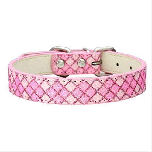 WSCDEH Collares para Perros Bling Plaids Collar para Perros con Collar con Correa Collares para Gatos Cachorros para Peluche Bulldog francés Accesorios para Mascotas SP