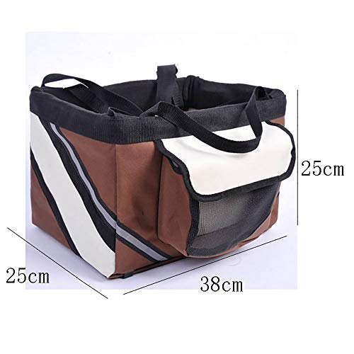 WSJF Bolsa de Bicicleta para Perros y Gatos, Cesta de Bicicleta para Mascotas, Bolsa de Viaje Plegable, Bicicleta extraíble, Manillar, Cesta, Adecuada para Samll Pets