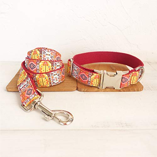 WSLDDD Collar Juego De Sogas para Perros, Correa para La Cadena del Cuello Perro Grande Canino Golden Retriever Labrador L