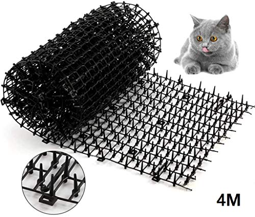 WZ Jardín Al Aire Libre Cat Dog Plastic Nail Cat Scat Mat, Cat Scat Mat con Espigas Cat Dog Animal Spikes Repelente Mat Mat Anti Cat Mat Indoor Cat Deterrent, 4M