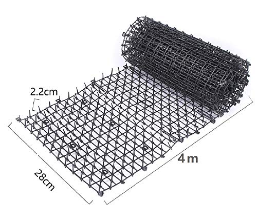 WZ Jardín Al Aire Libre Cat Dog Plastic Nail Cat Scat Mat, Cat Scat Mat con Espigas Cat Dog Animal Spikes Repelente Mat Mat Anti Cat Mat Indoor Cat Deterrent, 4M