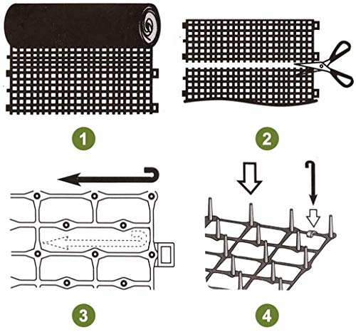 WZ Jardín Scat Cat Mats, 2M Anti-Cat Prickle Tiras Tapón, Gato Repelente Mat, Mantenga Gato Mosquito Perro Lejos Segura Jardinería Plástico Uñas De Spike, Repulsivo del Parásito De Disuasión