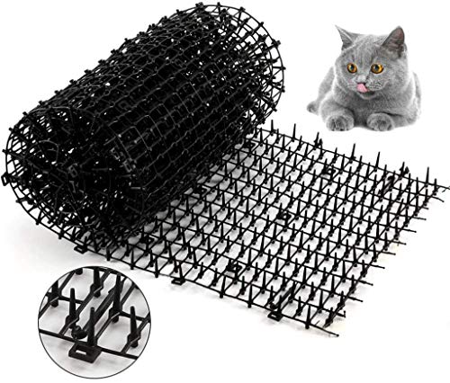 WZ Jardín Scat Cat Mats, 2M Anti-Cat Prickle Tiras Tapón, Gato Repelente Mat, Mantenga Gato Mosquito Perro Lejos Segura Jardinería Plástico Uñas De Spike, Repulsivo del Parásito De Disuasión