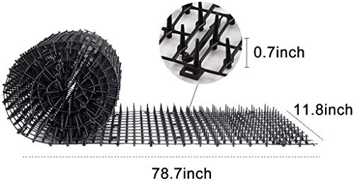 WZ Jardín Scat Cat Mats, 2M Anti-Cat Prickle Tiras Tapón, Gato Repelente Mat, Mantenga Gato Mosquito Perro Lejos Segura Jardinería Plástico Uñas De Spike, Repulsivo del Parásito De Disuasión