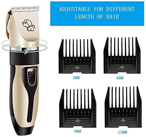 XBSLJ Cortapelo para Perro Bajo Ruido, Recargable, Sin Cable, A Prueba Agua Hair Clippers para Los Gatos Y Otros Animales