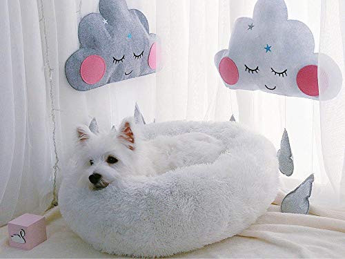 XCHGOOD Cama de Mascotas para Perros Gato Redondo Saco de Dormir Largo y Suave Cama Suave para Mascotas Cama Relajante para Gatos y Perros pequeños