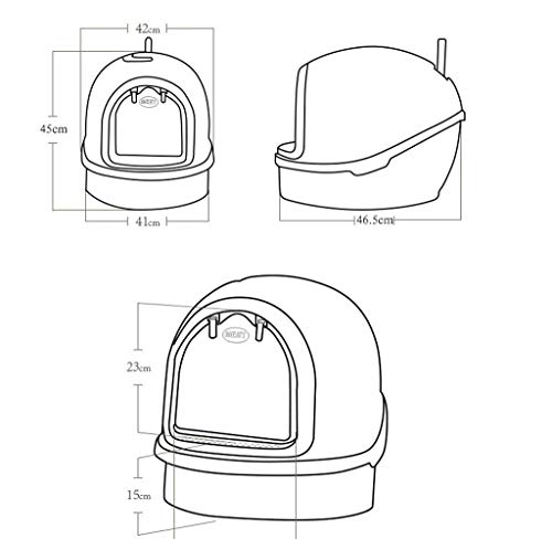 XCXC Aseo De Mascotas Aseo De Mascotas Arena For Gatos Cuenca Desodorante Cat Corner Heces De Gato Con Capucha De La Litera Bandeja Antideslizante Inodoro For Animales Domésticos Litterboxs Gato WC Fa