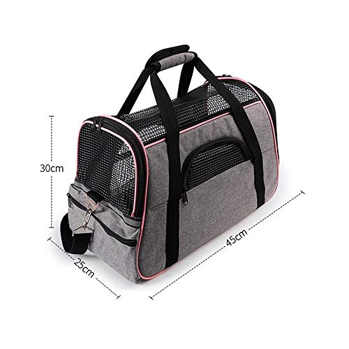 XINCHAOZ Transportin para Mascotas, Transportin para Portatil Plegable del Mascota Bolsa de Malla con Tapete, Transportin de Viaje Bolsa para Coche Viaje Avion Portador