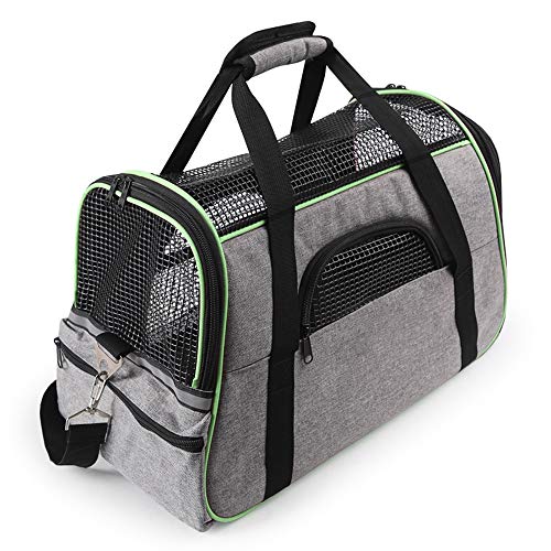 XINCHAOZ Transportin para Mascotas, Transportin para Portatil Plegable del Mascota Bolsa de Malla con Tapete, Transportin de Viaje Bolsa para Coche Viaje Avion Portador