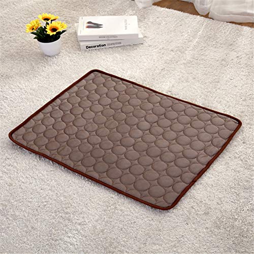 Xinllm Manta Fria para Perros Alfombra Refrescante Perro Cool Mat For Dog Cool Dog Mat Cat Cooling Mat Cool Dog Bed Dog Cooling Rabbit Cooling Mat Brown,s