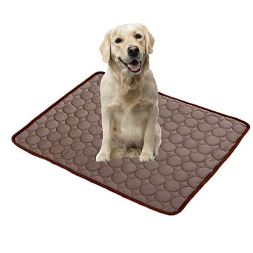 Xinllm Manta Fria para Perros Alfombra Refrescante Perro Cool Mat For Dog Cool Dog Mat Cat Cooling Mat Cool Dog Bed Dog Cooling Rabbit Cooling Mat Brown,s