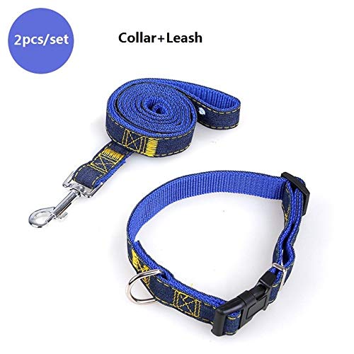 XUEYAN521 Correa de Perro Juego de Correa y arnés de Perro Ajustable Collar de Perro para Mascotas Cachorros Suministros Collar para Perro Entrenamiento al Aire Libre para Perros pequeños Envío grati