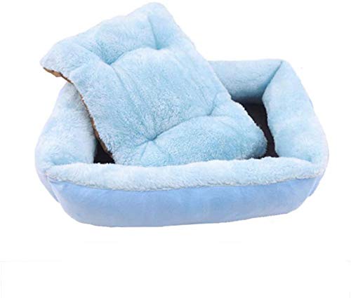 XUIO Camas para Gatos Azul casa de Perro Cama Mascota Cueva sofá Gato extraíble y Lavable Fondo Antideslizante sofá ortopédico Gatito Tienda M