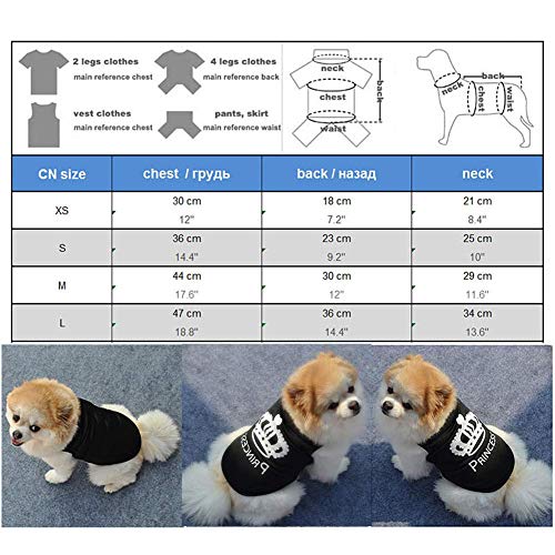 Yagoal Ropa para Gatos Verano Verano Ropa para Perros Doggy Coats Dog Coat French Bulldog Clothes Kitten Clothes Puppy Coat Comfortable Pet Clothes Footprint,l