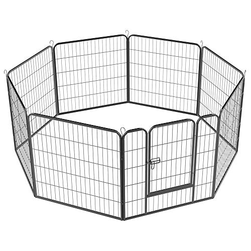 Yaheetech 8 Piezas 80 X 80 cm Vallas para Perros Parque de Perros Parque Jaula de Mascota