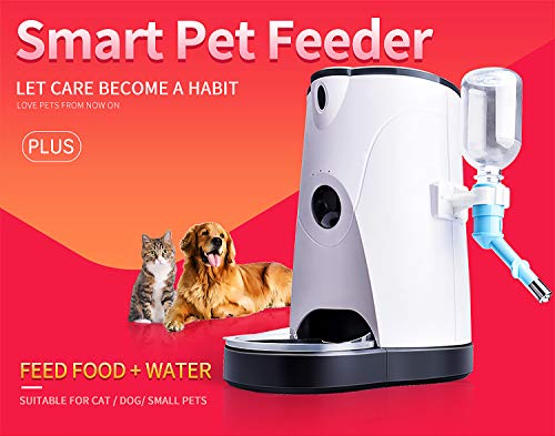 YAMEIJIA Pet alimentador automático Smart Food Dispensador de Agua con Alta definición de Video y cámara de vigilancia remota para Perros Gatos