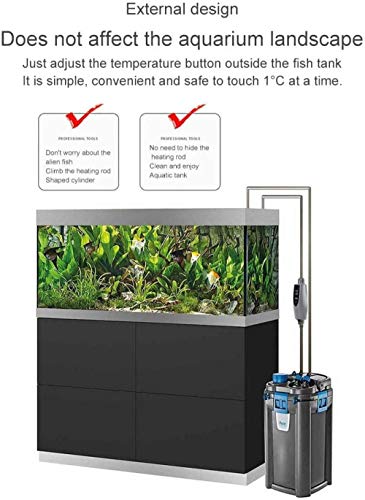 YAYY 1 Pieza ISTA 500W Acuario Calentador Externo Tanque de Peces Calentador Pantalla de Cristal líquido Suministros para acuarios-150W(Upgrade)