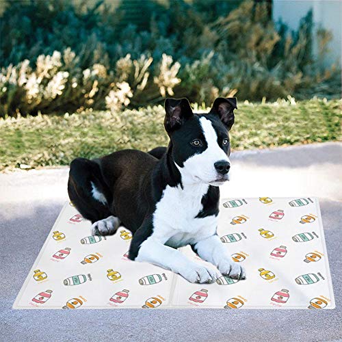 Yestter - Alfombrilla de refrigeración para perros y gatos, alfombrilla de refrigeración para mascotas de compañía, cojín de refrigeración extraíble lavable para gatos, perreras, sofás, camas, suelo